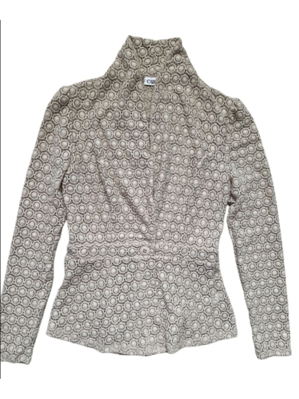 Women's Cato Beige Lace Blazer Jacket S